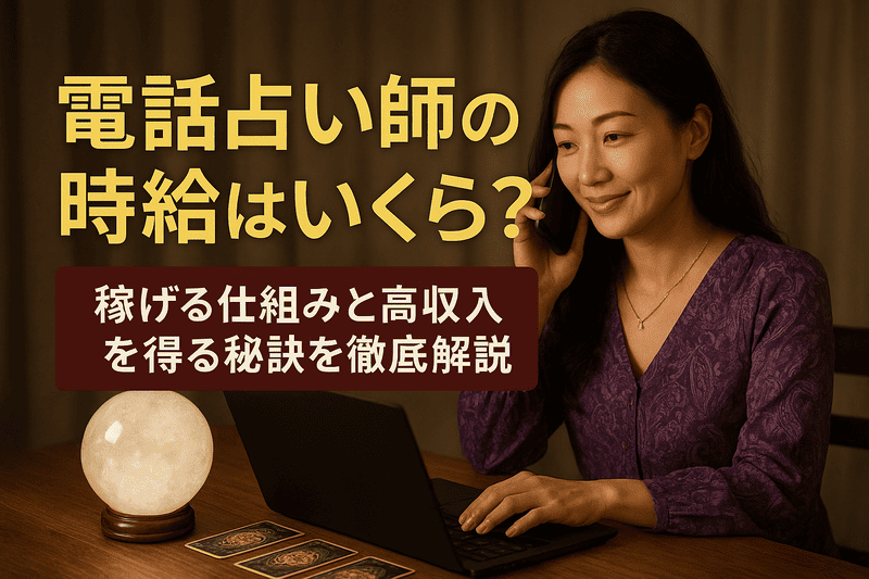 電話占い師の時給はいくら？稼げる仕組みと高収入を得る秘訣を徹底解説